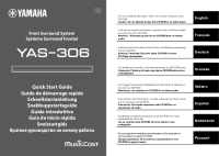 Yamaha YAS-306-quick - Owners manual 